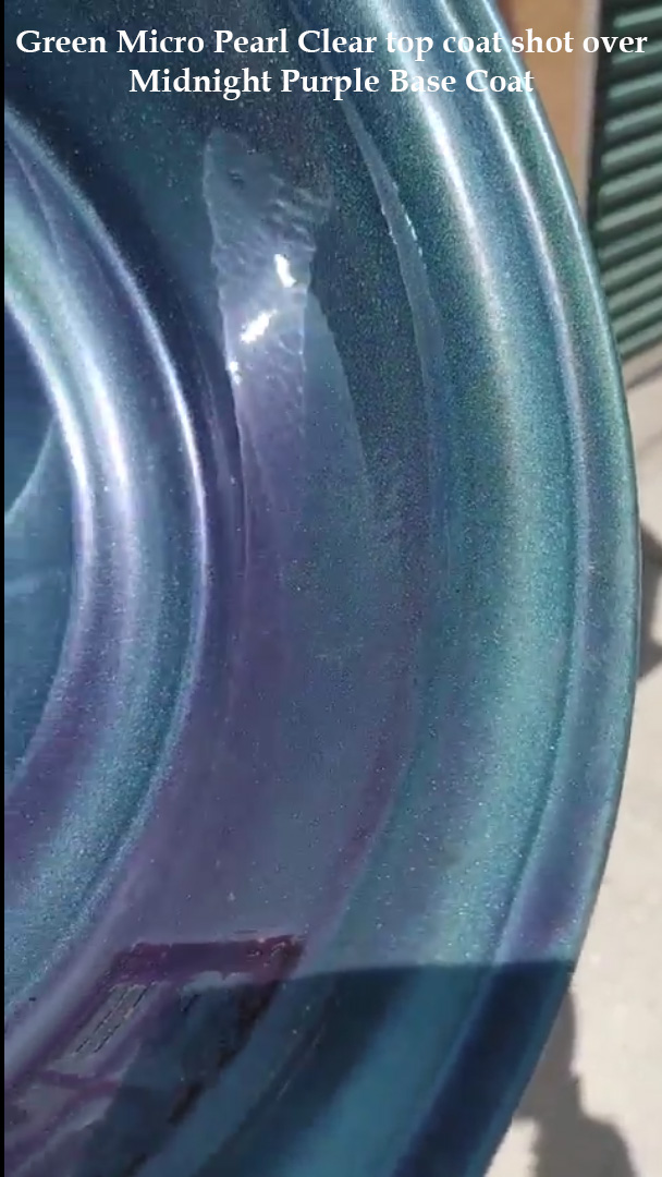 GREEN MICRO PEARL CLEAR TOP COAT